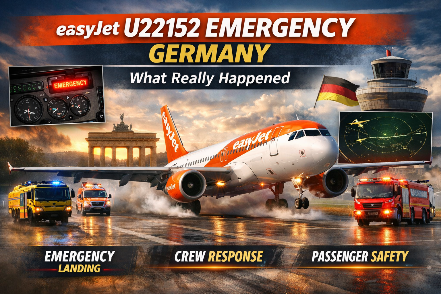 easyjet u22152 emergency germany